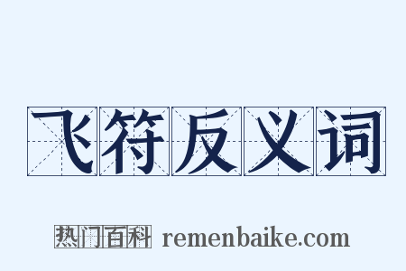 飞符反义词是什么意思的图片